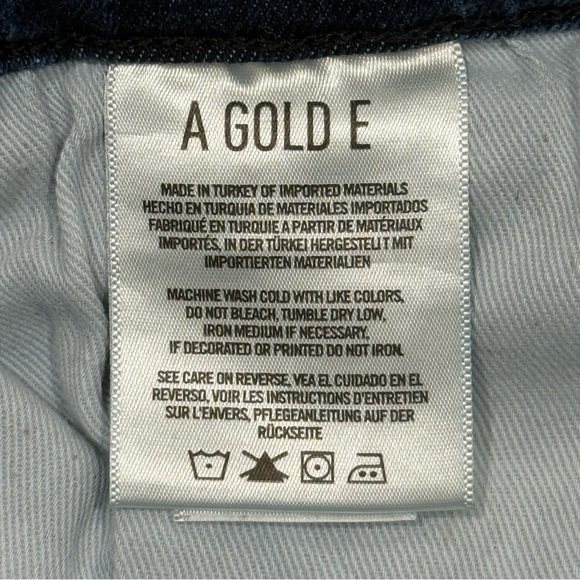 Agolde Sophie Skinny Jeans High Rise Cropped Distressed Dark Wash Blue Size 25 - Picture 9 of 11